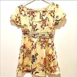 Rare!Free People floral tunic top